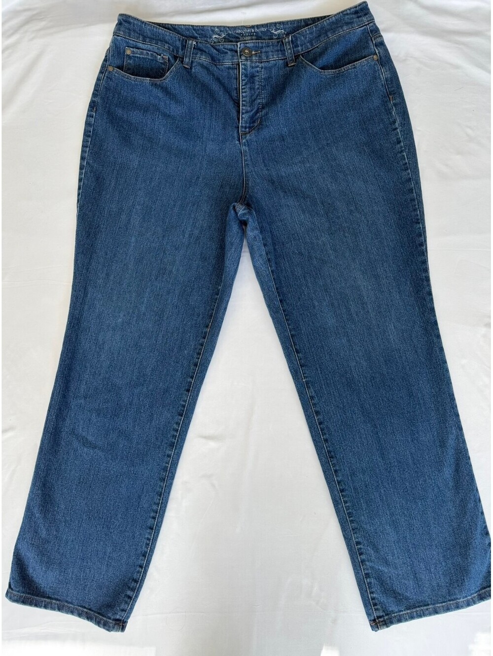 Christopher & Banks Petite Classic Fit Jeans Size 16P Medium Wash Straight Leg